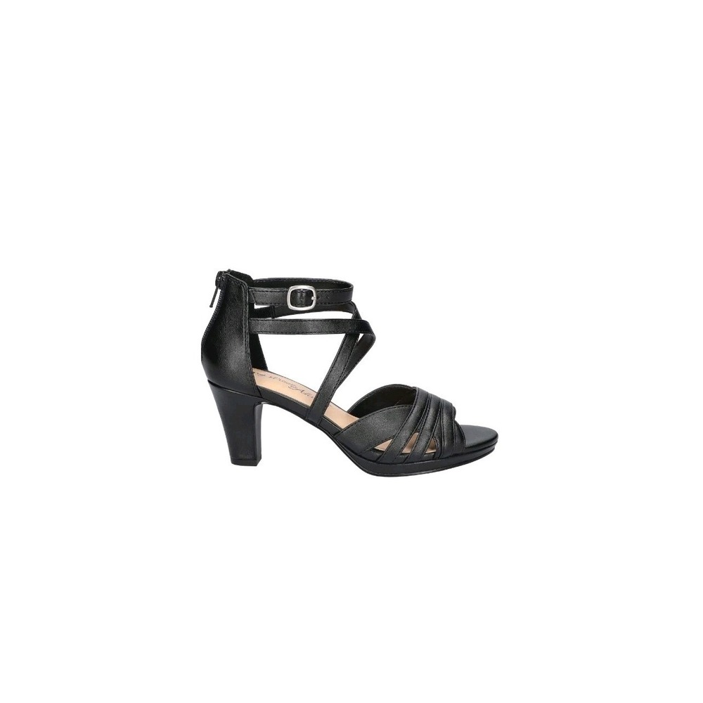 Easy Street Women's Crissa Dress Heeled Sandals, Black Size 6.5M